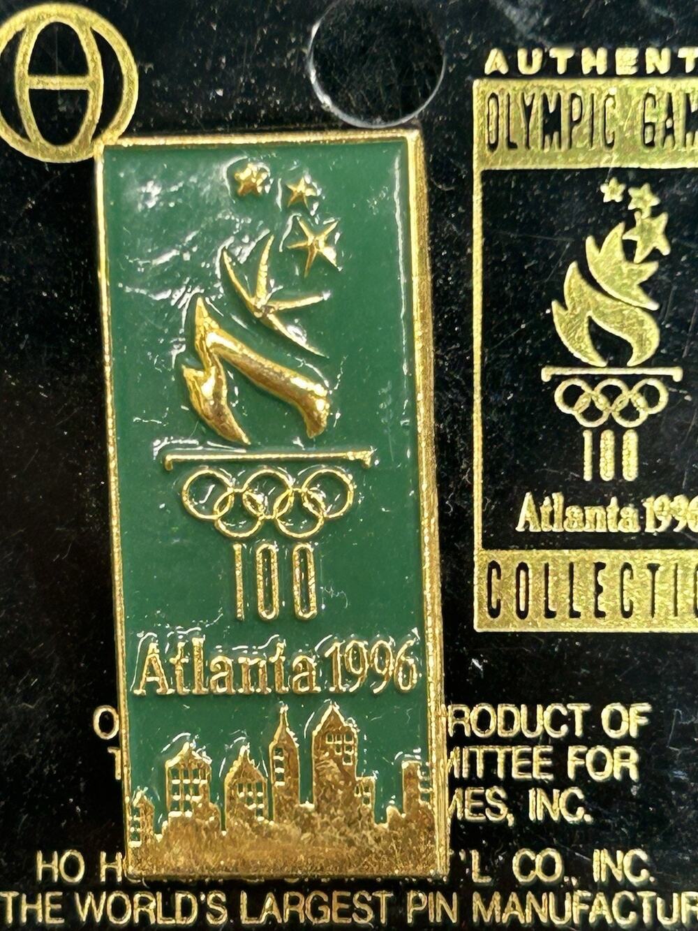 1996 Atlanta Olympics Authentic Olympic Games Collection Centennial Pin NOS Card